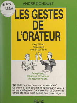 cover image of Les gestes de l'orateur